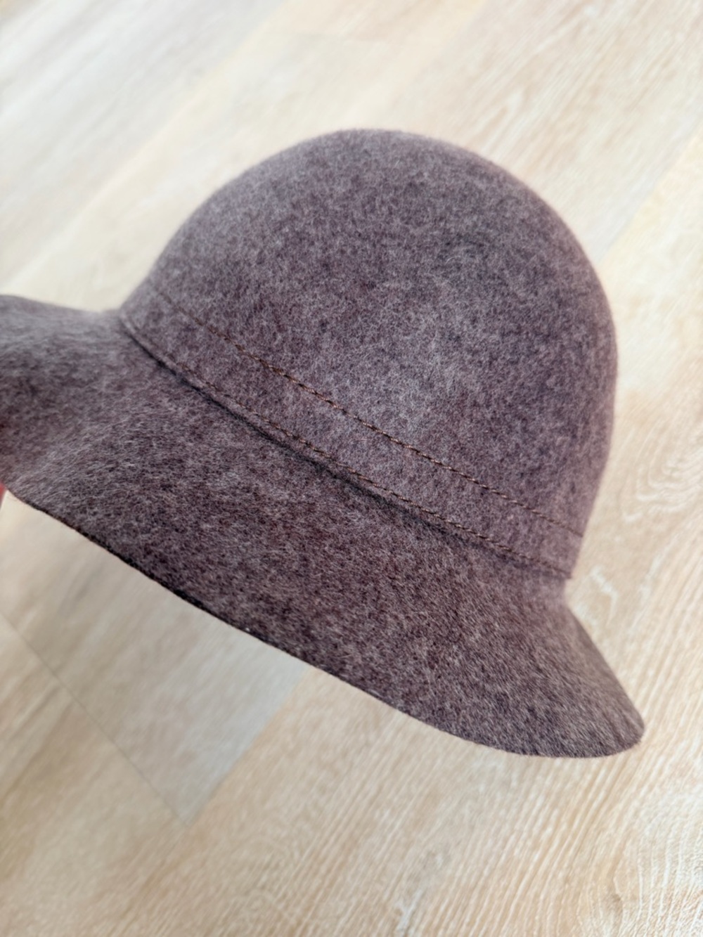 Soeur 100% Wool Cloche Bucket Hat Made in Italy French Minimalist Size 2 France - Picture 3 of 12
